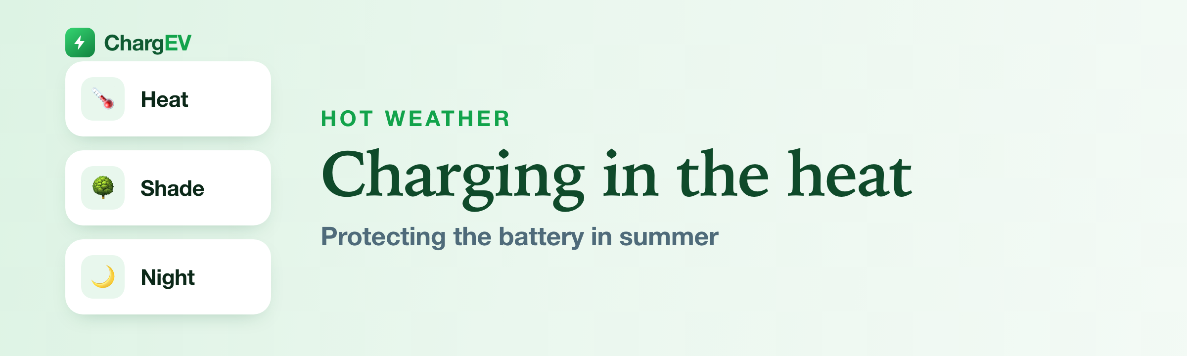 Charging an EV in hot weather