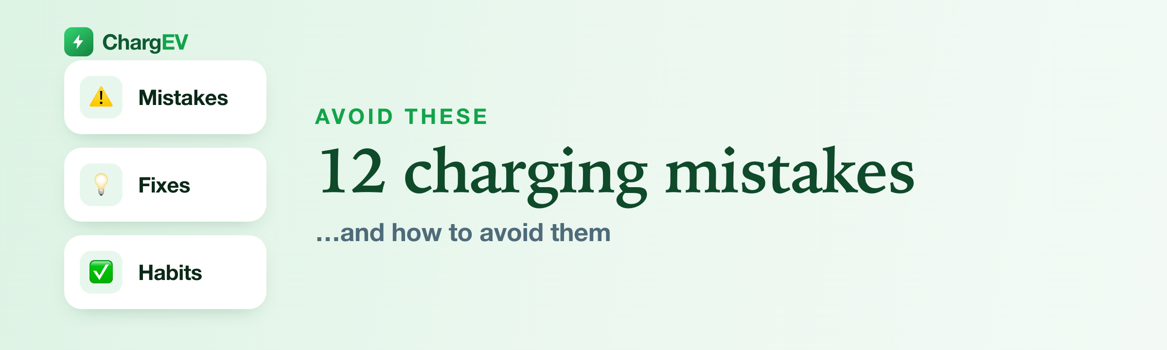 Common EV charging mistakes to avoid